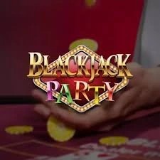 Official Live Dealer logo: Blackjack Party by Evolution at 1Redbet