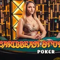 Live Dealer logo of Caribbean Stud Poker from Evolution at 1Redbet