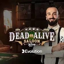 Dead or Alive: Saloon logo – Live Dealer by Evolution at 1Redbet