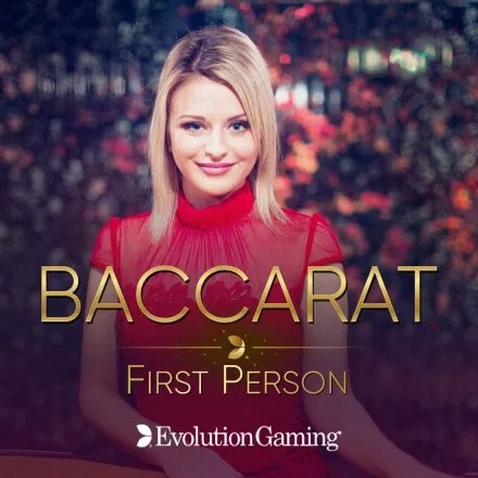 First Person Baccarat logo by Evolution 1Redbet